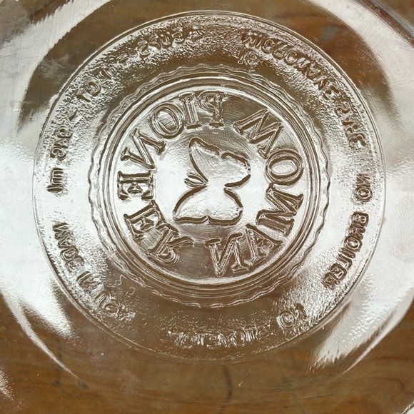 3 Pioneer Woman Flea Market Red Swirls & Teal Dandelions 4 Cup Quart Glass Bowls - Picture 8 of 9